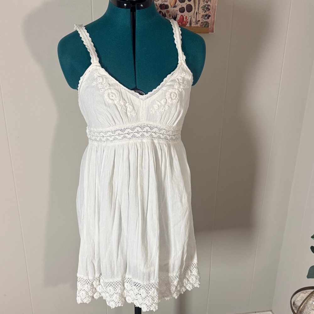 O'Neill White Textured Boho Dress